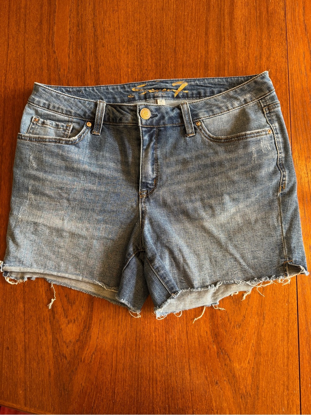 Seven7 Blue Denim Weekend Shorts 12